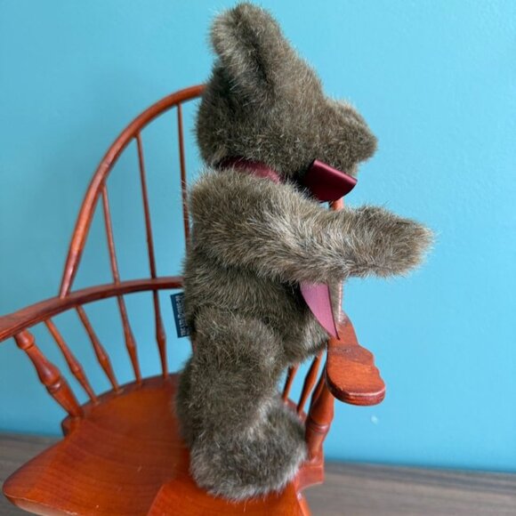 Vintage 1990s Boyds Bear Paxton W/ Tags Brown Teddy Bear Red Ribbon 10 Inch - Picture 6 of 7